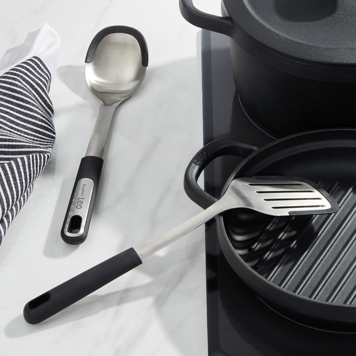 Image 6 of Leo Graphite Stainless Steel Serving Spoon, 13.5"