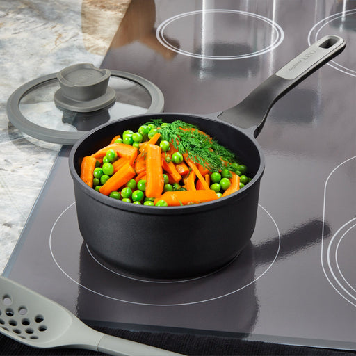 BergHOFF Leo Stone+ Nonstick Ceramic 7" Sauce Pan with Lid 2.1qt - Saucepans