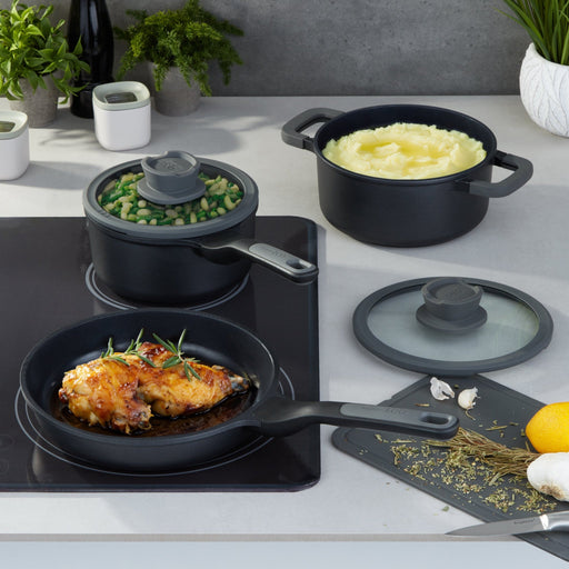 BergHOFF Leo Stone+ 5pc Nonstick Ceramic Cookware Set - Cookware Sets