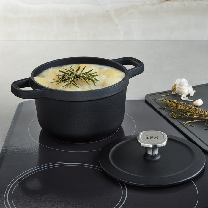BergHOFF Leo Graphite 3.2qt. Enameled Cast Iron Stockpot, 8"