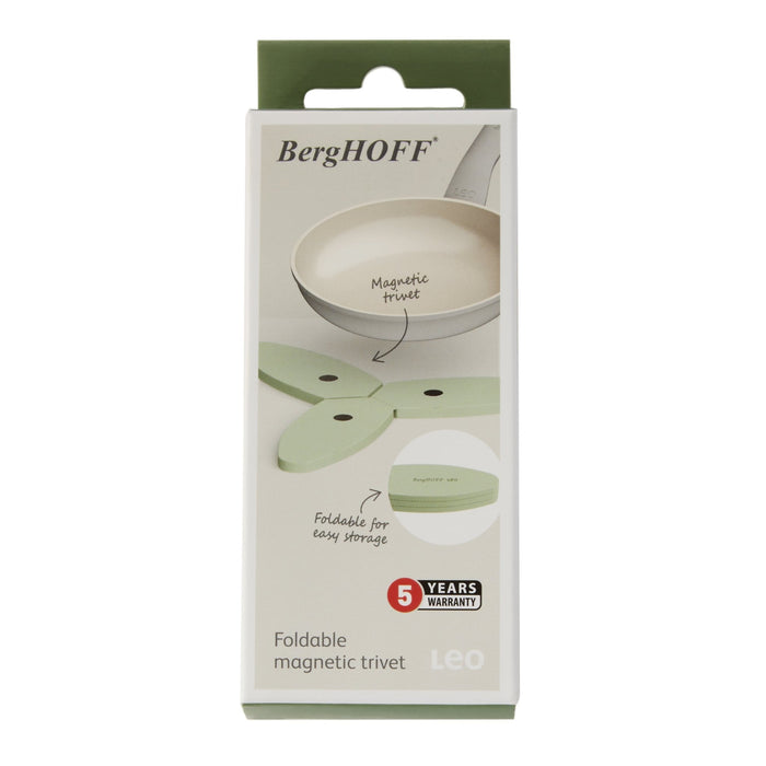 BergHOFF Leo Balance Silicone Foldable and Magnetic Trivet 9.5", Sage - Kitchen Tools & Utensils