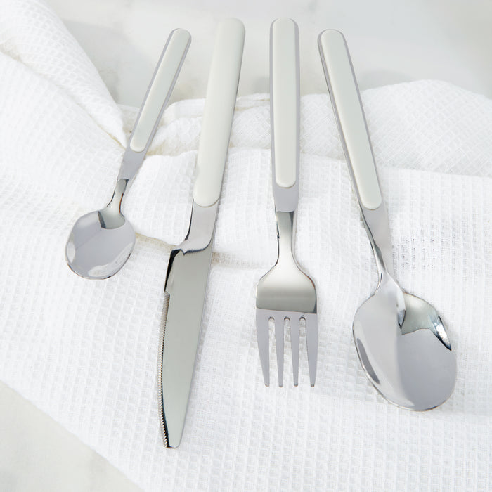 BergHOFF Leo Balance Stainless Steel 24Pc Flatware Set, Moonbeam