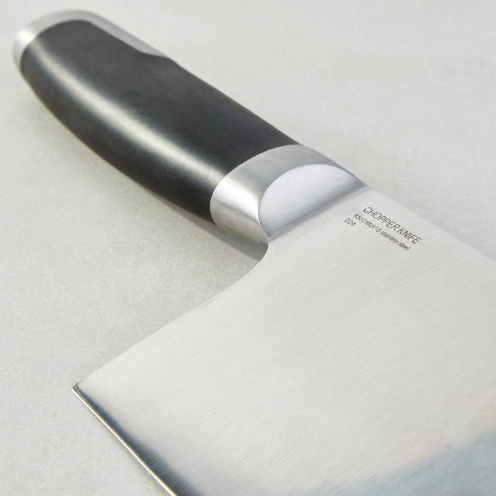 Image 4 of Leo Graphite 7" Forged Stainless Steel Cleaver, Black