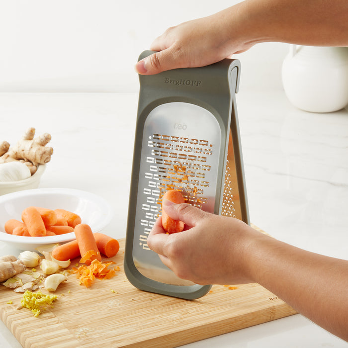 Image 1 of Leo Balance 18/10 Stainless Steel Double Coarse and Ribbon Grater, 9.5"