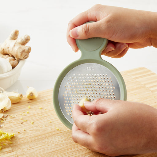 Image 1 of Leo Balance 18/10 Stainless Steel Round Fine Paddle Grater, 6"