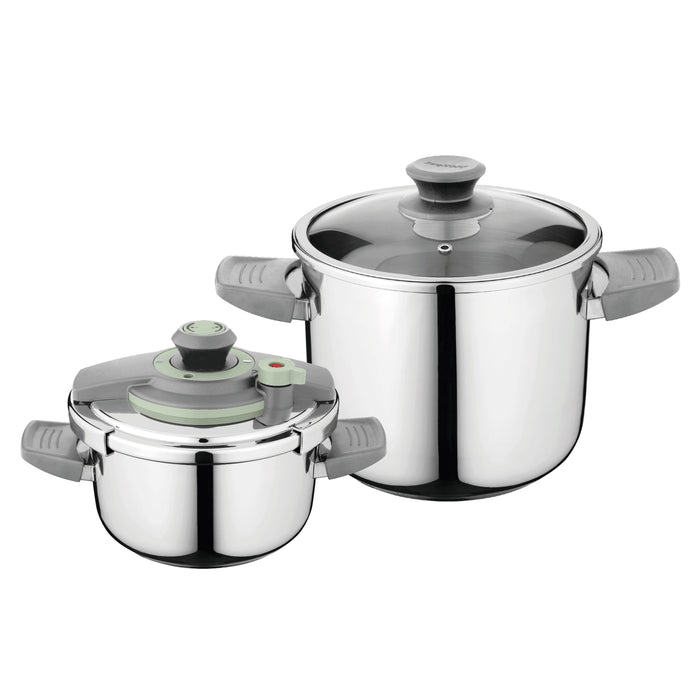Image 3 of Leo Vita 4Pc Stainless Steel Pressure Cooker Set