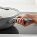 Image 7 of Leo Balance Nonstick Ceramic 12.75" Wok Pan 6.2qt., Glass Lid, Moonmist