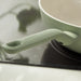 Image 4 of Leo Balance Nonstick Ceramic 12.75" Wok Pan 6.2qt., Glass Lid, Sage