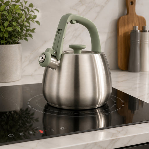 Image 1 of Leo Balance Stainless Steel 2.1qt. Whistling Kettle, Sage