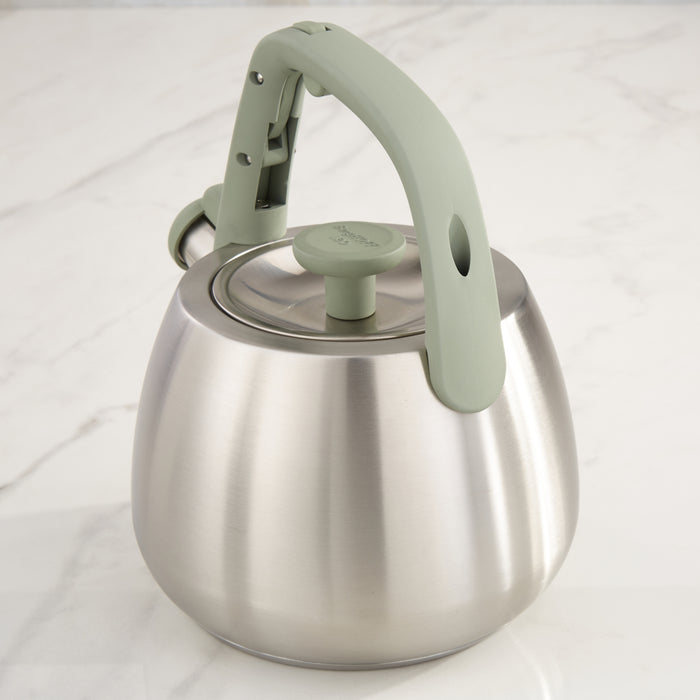 Image 8 of Leo Balance Stainless Steel 2.1qt. Whistling Kettle, Sage