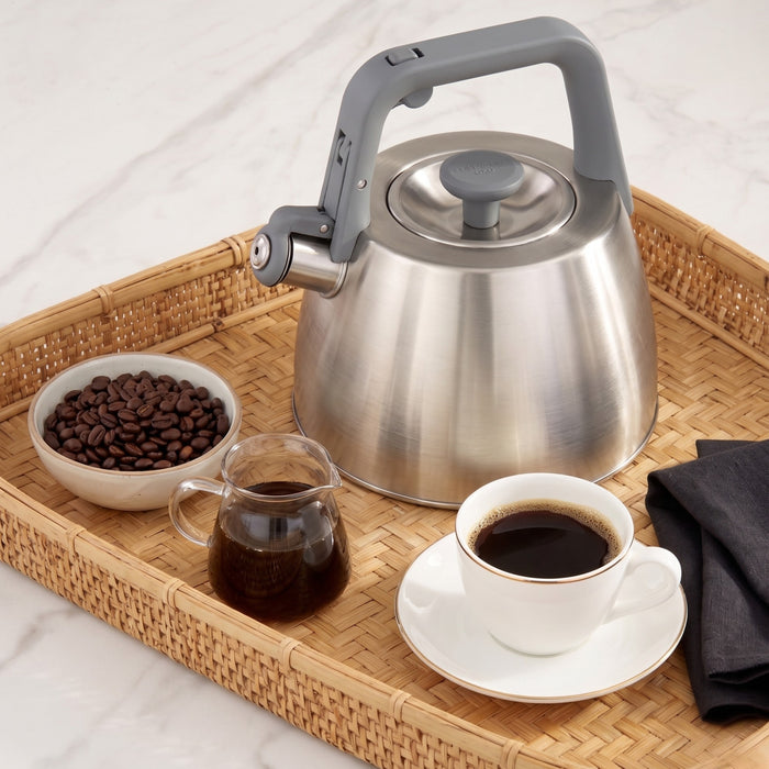 Image 3 of Leo Balance Anthracite Stainless Steel 2.3qt. Whistling Kettle