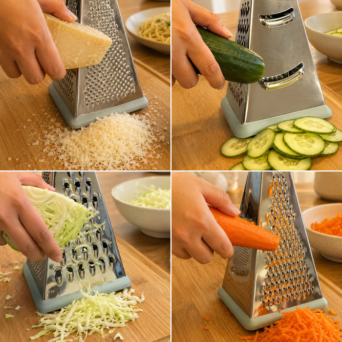 Image 4 of Leo Balance 4-sided Pyramid Grater, Slate