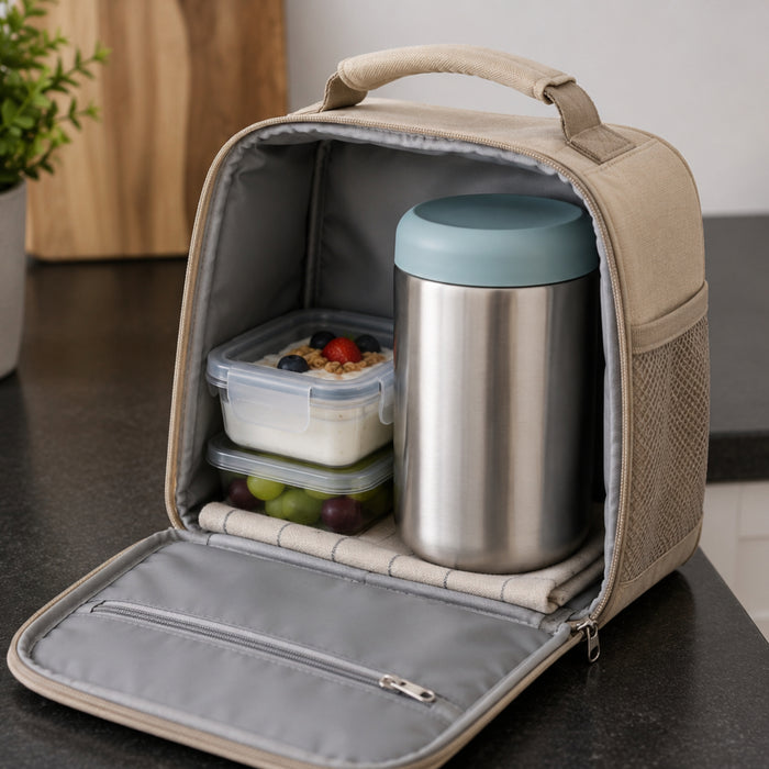 Image 4 of Leo Balance 25oz Insulated Food Container, Slate