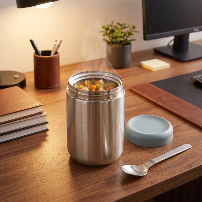 Image 5 of Leo Balance 25oz Insulated Food Container, Slate
