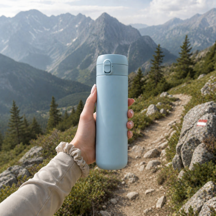 Image 8 of Leo Stainless Steel 24oz Thermal Flask, Slate