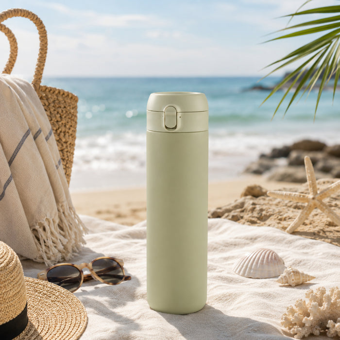 Image 1 of Leo Stainless Steel 24oz Thermal Flask, Sage