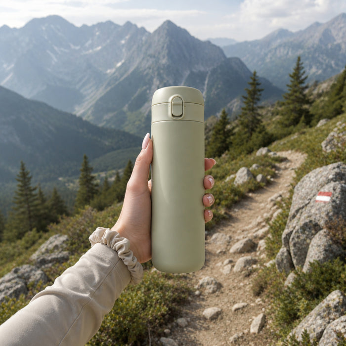 Image 7 of Leo Stainless Steel 24oz Thermal Flask, Sage