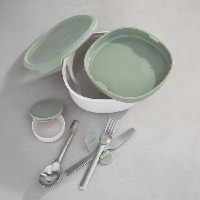 Image 5 of Leo To Go Salad Bowl With Flatware Set, Sage