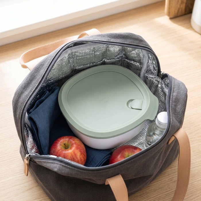 Image 6 of Leo To Go Salad Bowl With Flatware Set, Sage
