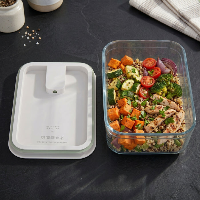 Image 2 of Leo Balance Perfect Seal Glass Food Container 1.2qt.
