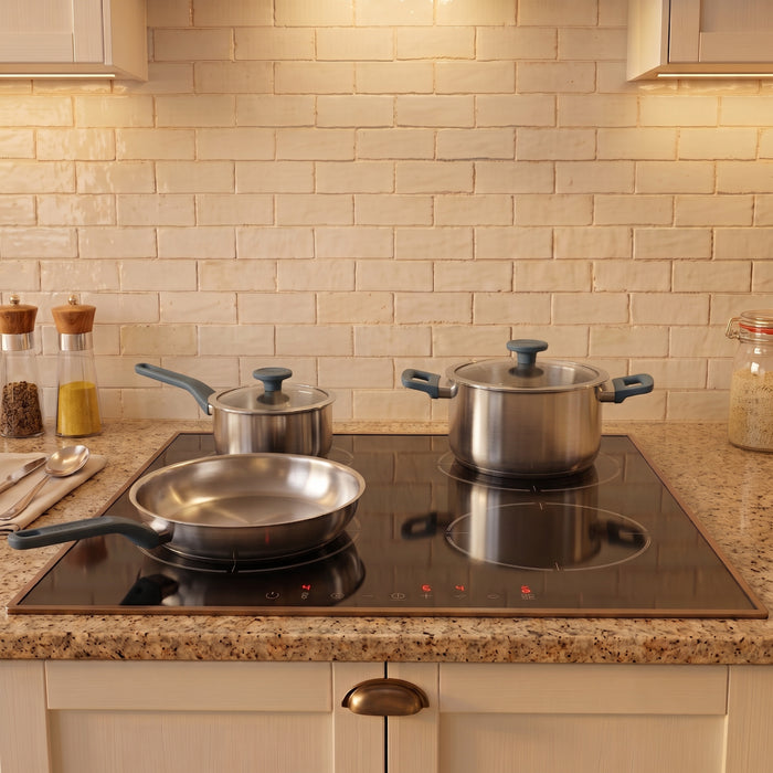 BergHOFF Leo Bolt 18/10 Stainless Steel 5pc Cookware Set, Ocean