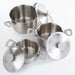 BergHOFF Leo Bolt 18/10 Stainless Steel 6pc Cookware Set, Oyster - Cookware Sets