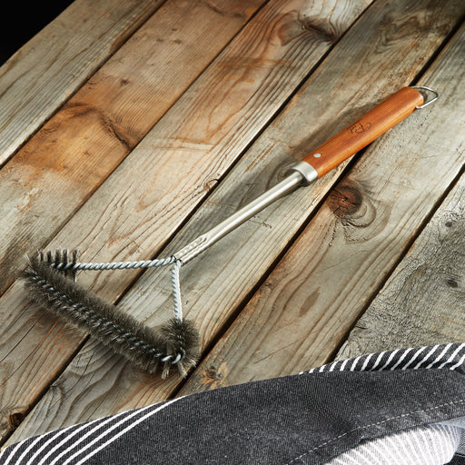 Image 1 of Stainless Steel 16.25" BBQ Brush with Wooden Handle