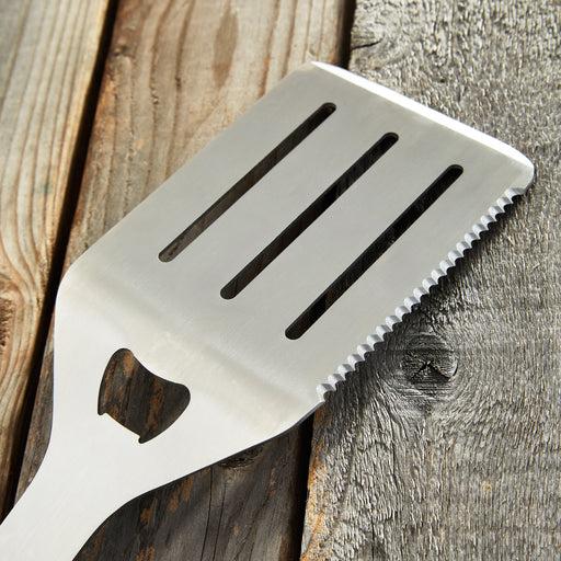 Image 2 of Stainless Steel 16" BBQ Turner with Wooden Handle
