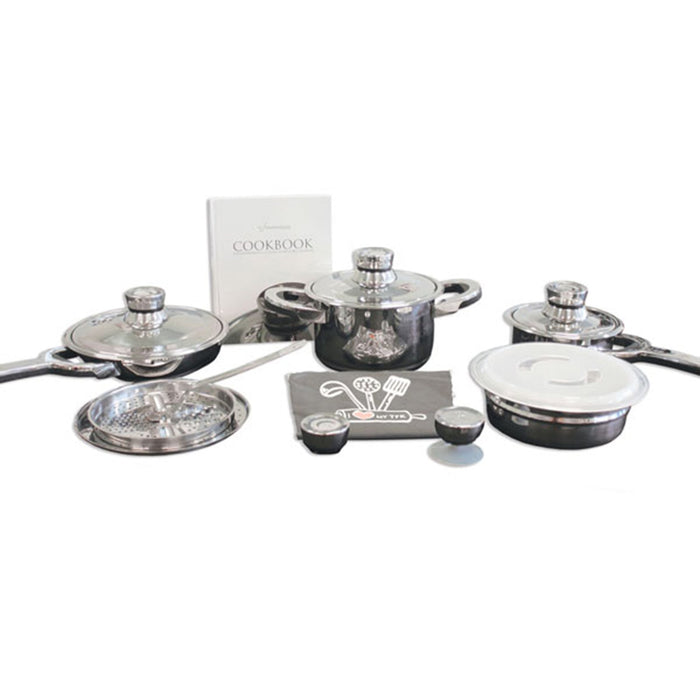 BergHOFF TFK 15Pc Gourmet 18/10 Stainless Steel Cookware Set - Cookware Sets
