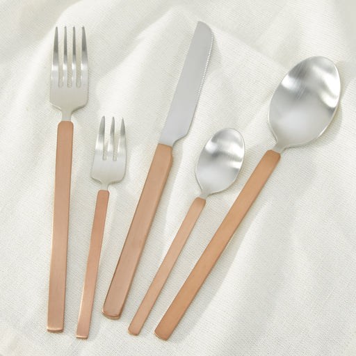 Image 1 of Nommie 20Pc Stainless Steel Flatware Set, Gold