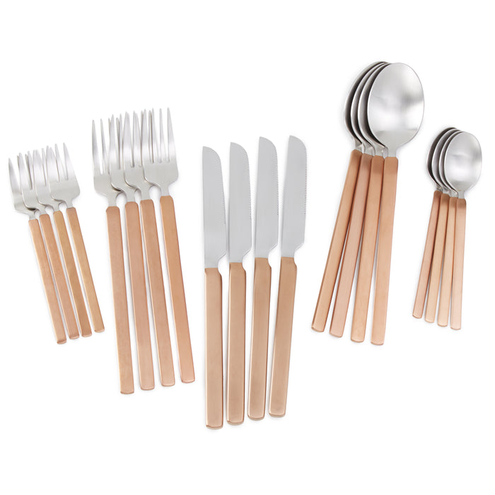 Image 5 of Nommie 20Pc Stainless Steel Flatware Set, Gold