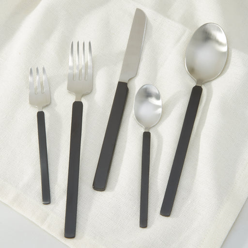 Image 1 of Nommie 20Pc Stainless Steel Flatware Set, Smokey Black