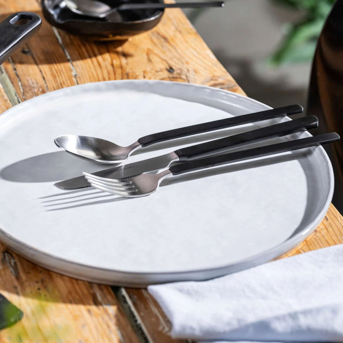 Image 3 of Nommie 20Pc Stainless Steel Flatware Set, Smokey Black