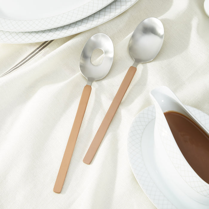 Image 5 of Nommie 2Pc Stainless Steel Salad Serving Utensils Duo, Gold