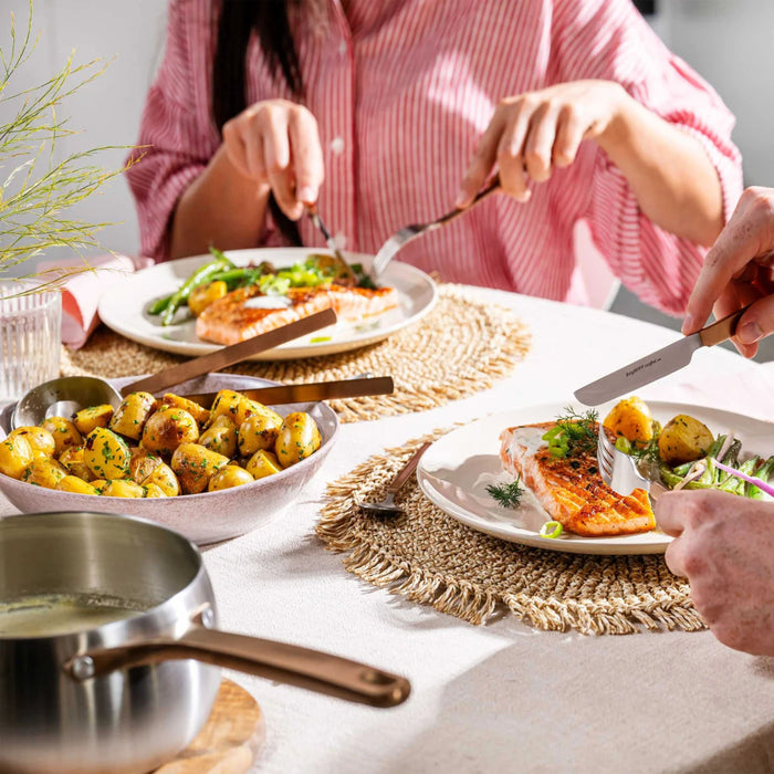 Image 7 of Nommie 2Pc Stainless Steel Salad Serving Utensils Duo, Gold