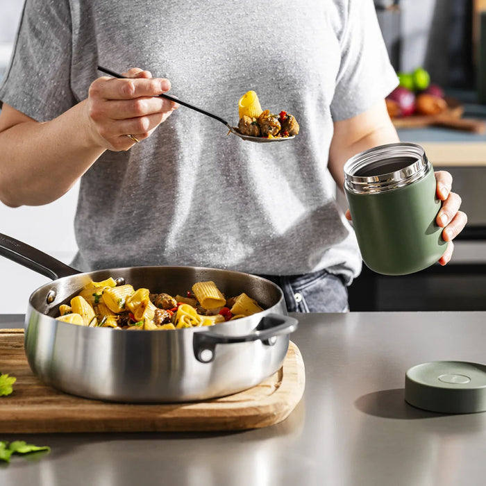 Image 4 of Nommie 2Pc Stainless Steel Salad Serving Utensils Duo, Smokey Black
