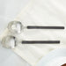 Image 7 of Nommie 2Pc Stainless Steel Salad Serving Utensils Duo, Smokey Black