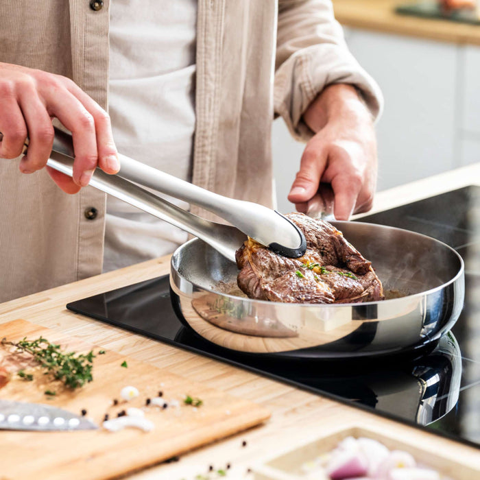 Image 4 of Belly Tri-Ply 18/10 Stainless Steel 9.5" Fry Pan, Stellar
