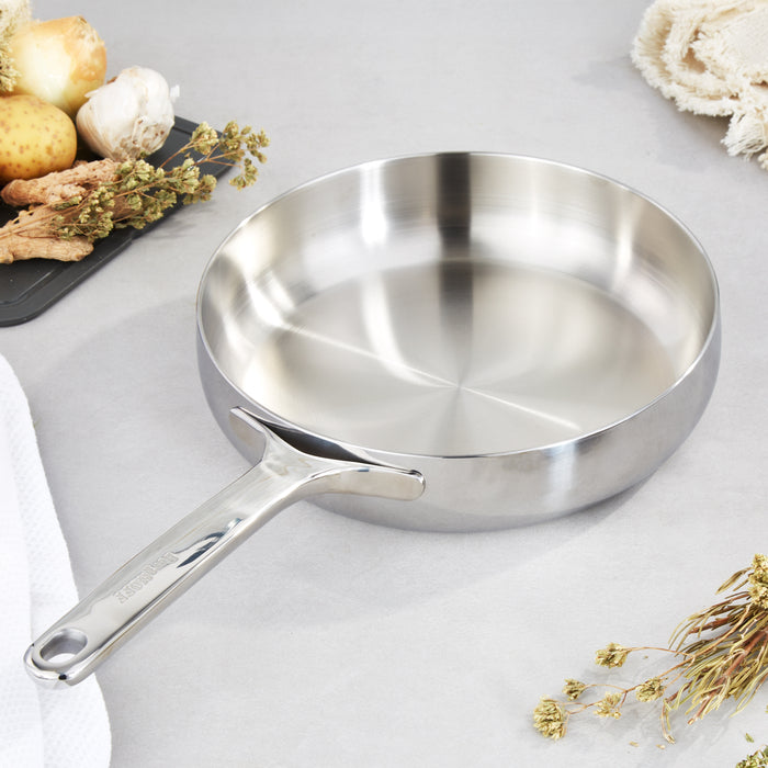 Image 8 of Belly Tri-Ply 18/10 Stainless Steel 9.5" Fry Pan, Stellar