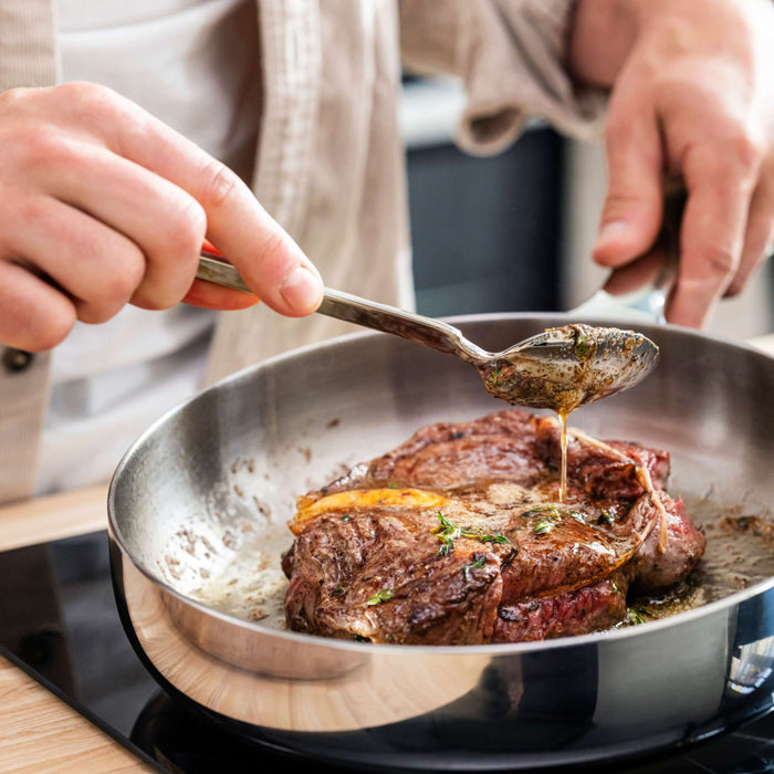 Image 3 of Belly Tri-Ply 18/10 Stainless Steel 11" Fry Pan, Stellar