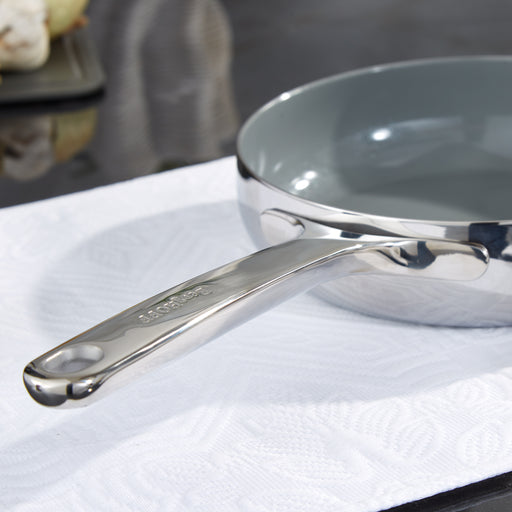 Image 2 of Belly Recycled Tri-Ply 18/10 Stainless Steel Nonstick Ceramic 8" Fry Pan, Stellar