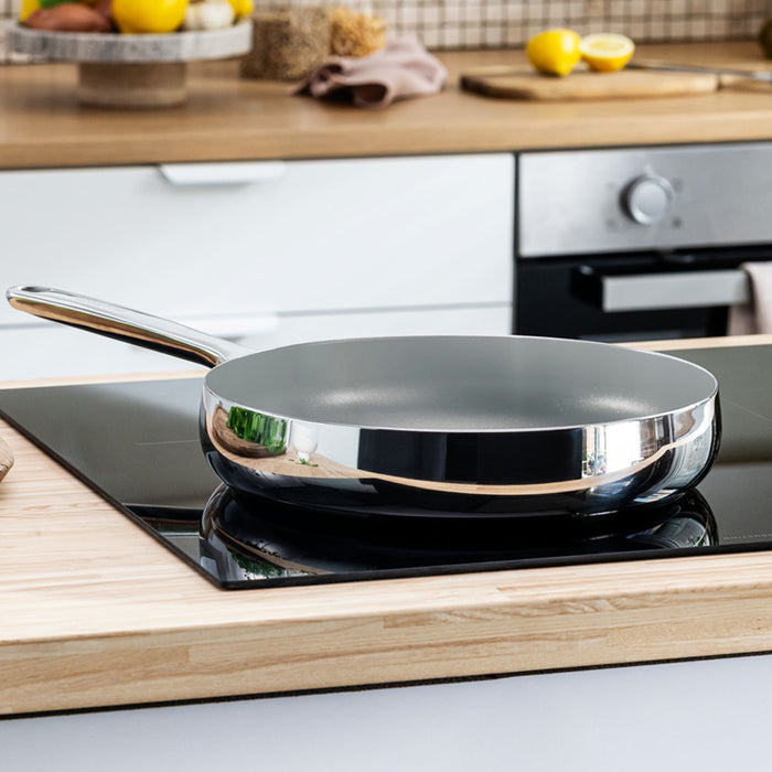 Image 2 of Belly Tri-Ply 18/10 Stainless Steel Nonstick Ceramic 11" Fry Pan, Stellar