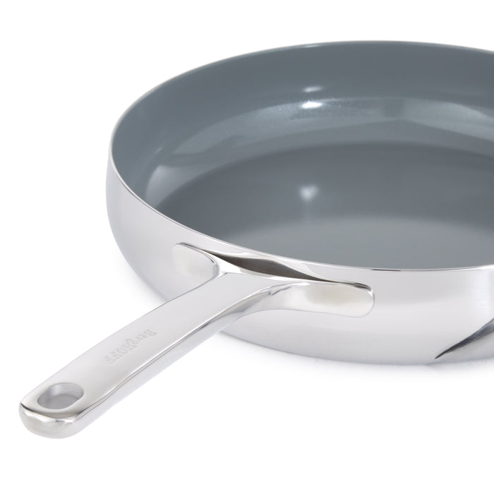 Image 4 of Belly Tri-Ply 18/10 Stainless Steel Nonstick Ceramic 11" Fry Pan, Stellar