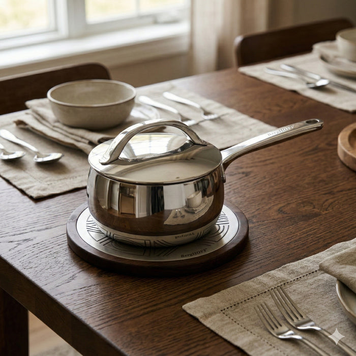 Image 5 of Belly Tri-Ply 18/10 Stainless Steel 6" Saucepan 2qt. with Lid, Stellar