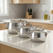 Image 6 of Belly Tri-Ply 18/10 Stainless Steel 7" Stockpot 3qt. with Lid, Stellar