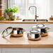 Image 9 of Belly Tri-Ply 18/10 Stainless Steel 7" Stockpot 3qt. with Lid, Stellar