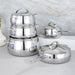 Image 4 of Belly Tri-Ply 18/10 Stainless Steel 9.5" Stockpot 7qt. with Lid, Stellar