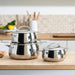 Image 6 of Belly Tri-Ply 18/10 Stainless Steel 9.5" Stockpot 7qt. with Lid, Stellar