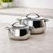 Image 8 of Belly Tri-Ply 18/10 Stainless Steel 9.5" Stockpot 7qt. with Lid, Stellar