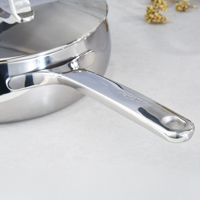 Image 6 of Belly Tri-Ply 18/10 Stainless Steel 9.5" Saute Pan 3qt. with Lid, Stellar